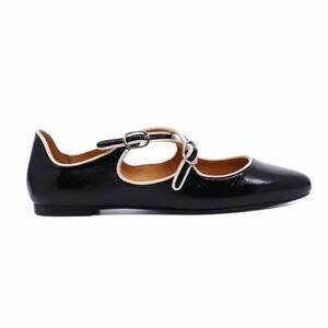 NEW INTENTIONALLY BLANK women's vandam flat shoes in black